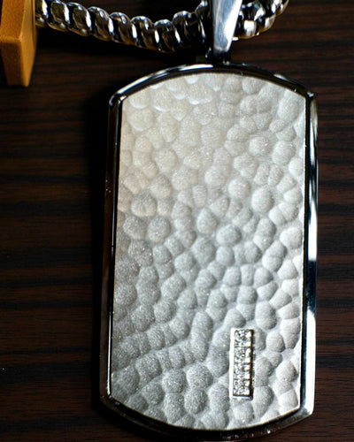 Férfi nyaklánc Dog Tag „SteelVision” – rozsdamentes acél, 15 változat, személyre szabható gravírozással