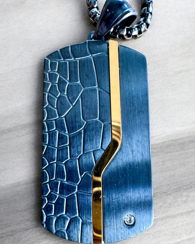 Férfi nyaklánc Dog Tag „SteelVision” – rozsdamentes acél, 15 változat, személyre szabható gravírozással