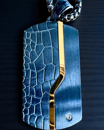 Férfi nyaklánc Dog Tag „SteelVision” – rozsdamentes acél, 15 változat, személyre szabható gravírozással