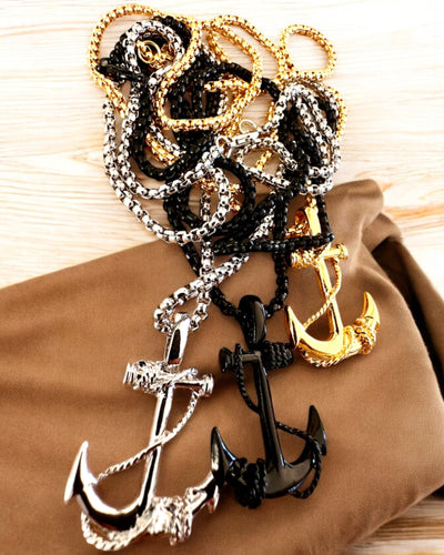 Kotwica Determinacji, Amulet Morski, naszyjnik, możliwość personalizacji grawerem na prezent, 3 warianty do wyboru