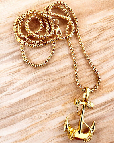 Kotwica Determinacji, Amulet Morski, naszyjnik, możliwość personalizacji grawerem na prezent, 3 warianty do wyboru