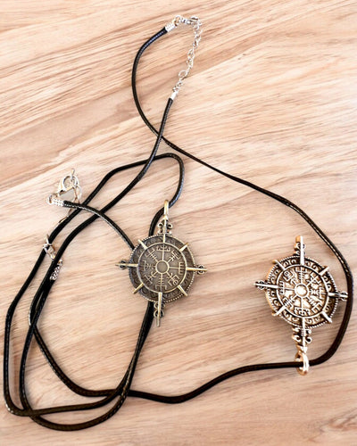 Amulet Wojownik Północy - Kompas Wikinga, możliwość personalizacji grawerem na prezent, 2 warianty do wyboru