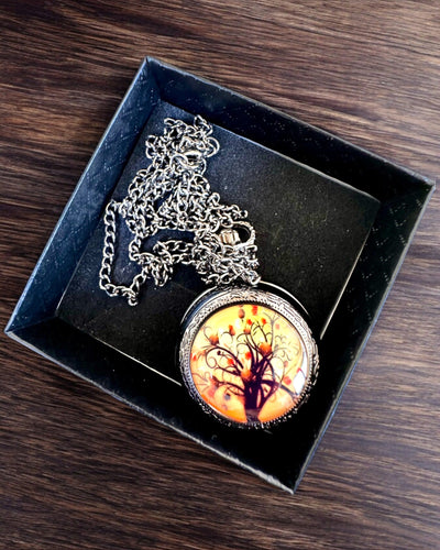 Gravírozható "Életfa" zsebóra ajándékba