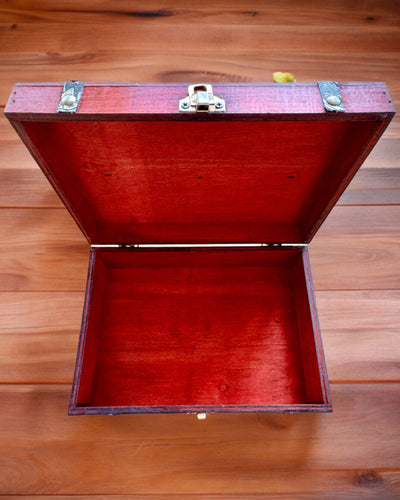 Antik Fa Doboz Gravírozási Lehetőséggel, 23 cm x 16 cm x 7,5 cm