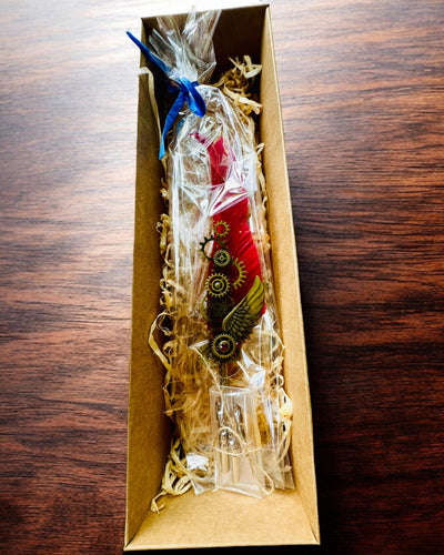 "Steampunk Elegancia" Kalligrafikus Toll Pulykatollal - Kézzel Készített, 5 Változat Közül Választható, Személyre Szabható Gravírozással Ajándékba