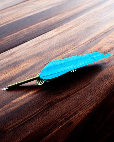 "Steampunk Elegancia" Kalligrafikus Toll Pulykatollal - Kézzel Készített, 5 Változat Közül Választható, Személyre Szabható Gravírozással Ajándékba