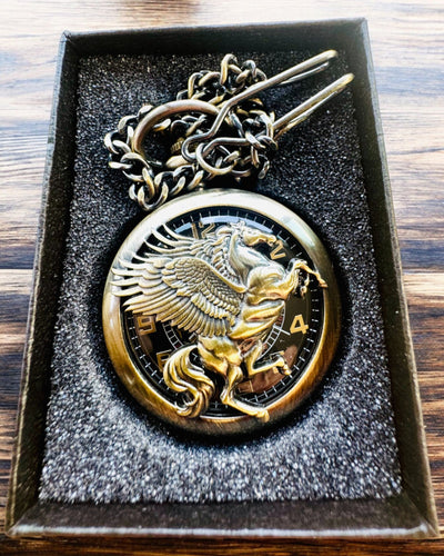 "Equus Tempus" Zsebóra - Szín: Réz, Ló motívummal, gravírozási lehetőséggel személyre szabható