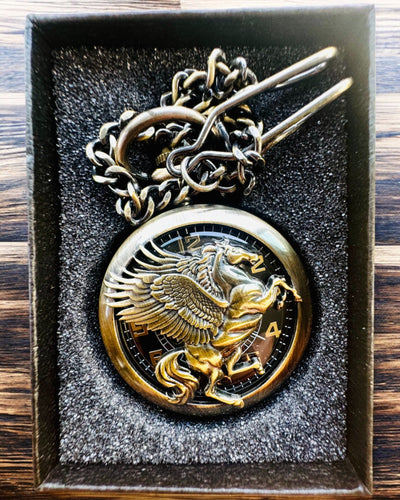 "Equus Tempus" Zsebóra - Szín: Réz, Ló motívummal, gravírozási lehetőséggel személyre szabható