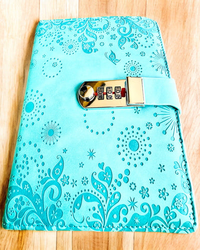 Exkluzív Jegyzetfüzet, PU bőr, A5 kódzárral - "Secret Journal", személyre szabás gravírozással