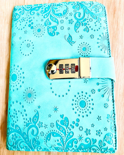 Exkluzív Jegyzetfüzet, PU bőr, A5 kódzárral - "Secret Journal", személyre szabás gravírozással