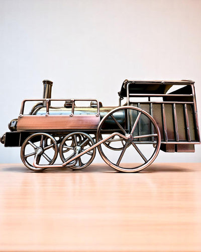 Vasmozdony „Retro Express” – dekoráció, modell, kézzel készített, gravírozható ajándék