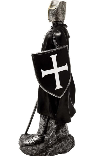 Rycerz Krzyżowiec z Poliresinu MC-23078 - Figurka 30cm z Możliwością Personalizacji Grawerem