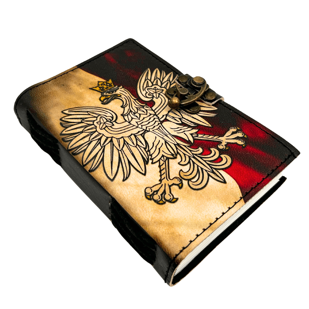 Notes Skórzany Pamiętnik Polski Orzeł Patriotyczny z Grawerem