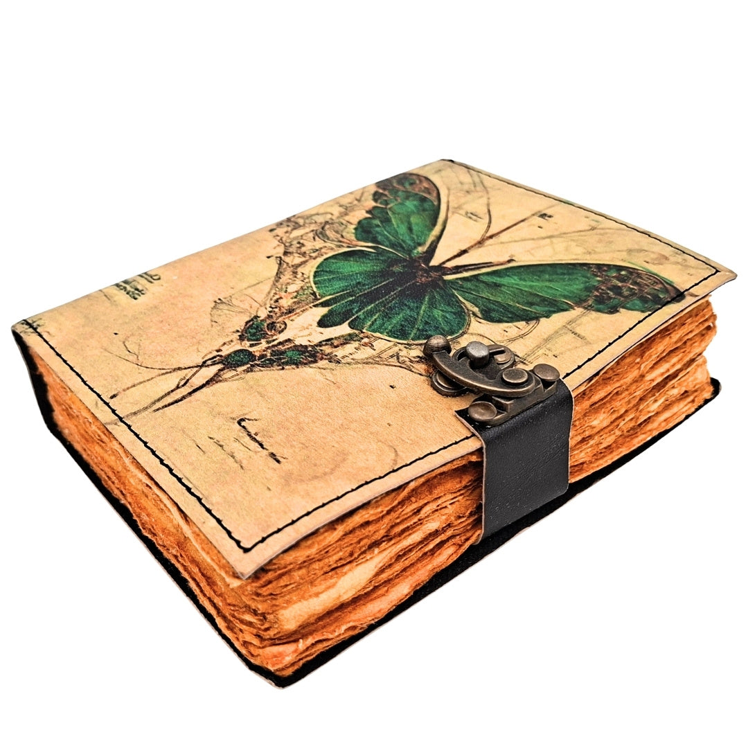 Notes Skórzany Retro Motyl z Grawerem