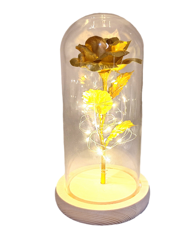 LED Rózsa éjjeli lámpa gravírozással személyre szabható kivitelben, romantikus ajándék, magasság 21,5 cm, finom fény, ideális hálószobai dekoráció