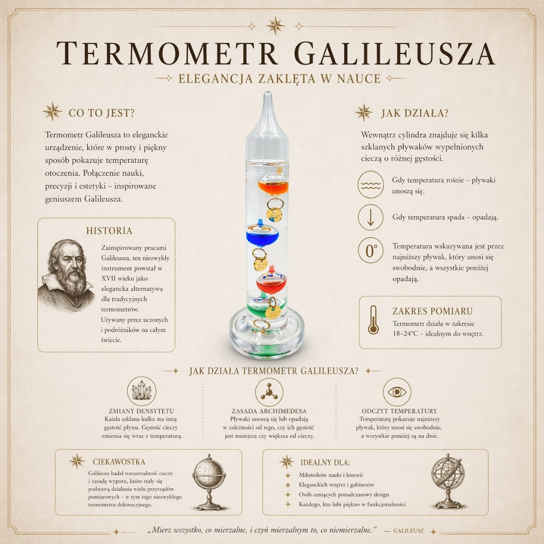 Galilei-hőmérő személyre szabott gravírozással – elegáns belső dekoráció üveg színben