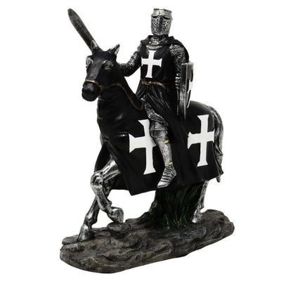 Figurka Dekoracyjna Rycerz na Koniu 22 cm z Możliwością Personalizacji Grawerem - Elegancka Polyresinowa Dekoracja na Prezent dla Miłośników Historii i Średniowiecza