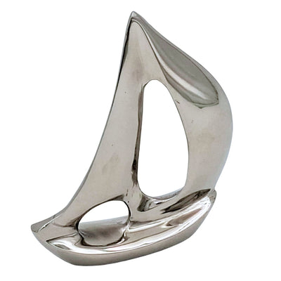 Elegáns ezüstszínű alumínium jacht 12,5 cm, gravírozási lehetőséggel