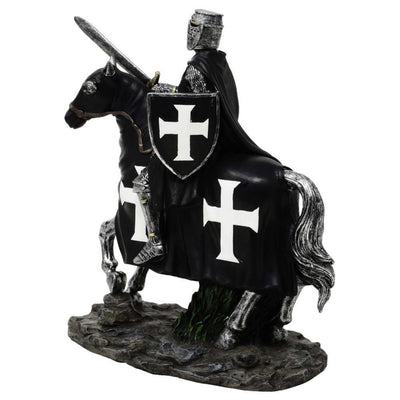 Figurka Dekoracyjna Rycerz na Koniu 22 cm z Możliwością Personalizacji Grawerem - Elegancka Polyresinowa Dekoracja na Prezent dla Miłośników Historii i Średniowiecza