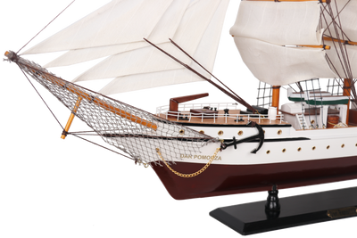 Dar Pomorza vitorláshajó-modell, 80cm, gravírozással személyre szabható