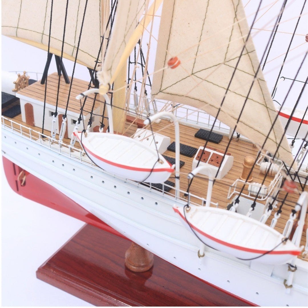 Exkluzív Dar Pomorza vitorláshajó-modell, 82 cm, személyre szabható gravírozással