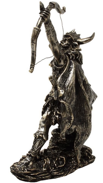 MC-23142 viking dekorációs szobrocska személyre szabható gravírozással, magassága 19,5 cm, polirezin, ideális ajándék