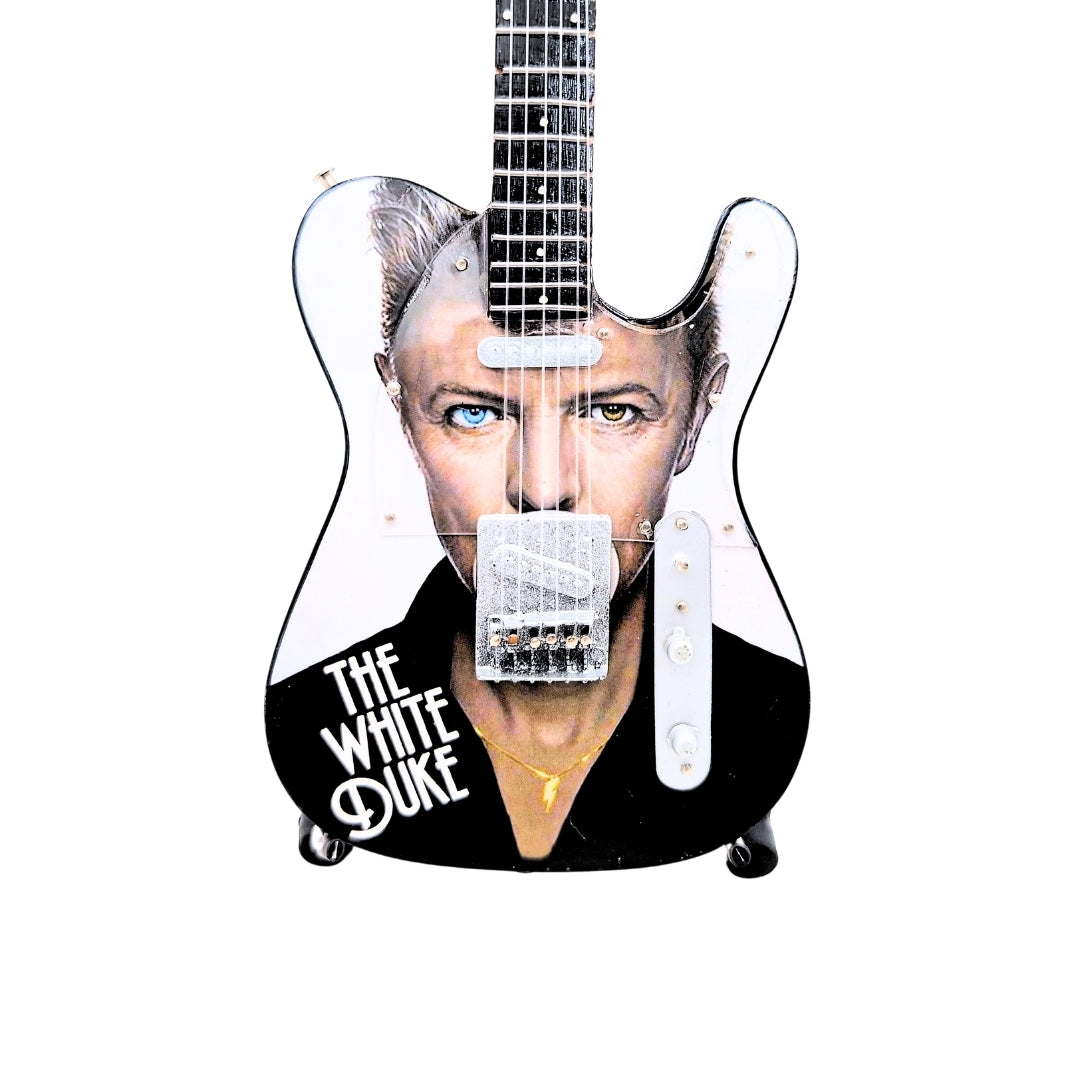 David Bowie MGT-8976 gyűjtői mini gitár gravírozással