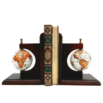 Stylowe Podpórki do Książek Globusy Retro z Grawerem
