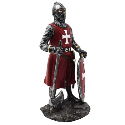 Keresztes lovag figura 18,5 cm, polirezinből, gravírozással személyre szabható