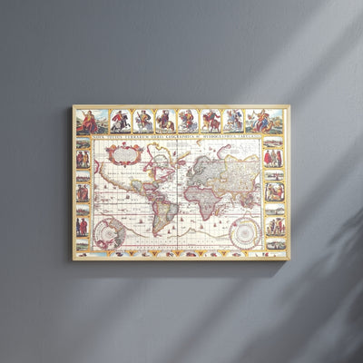 Mapa Świata Piscator 1652 z możliwością personalizacji grawerem