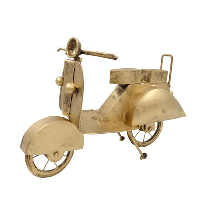 NC2860 retro fém robogómodell antik sárgaréz színben, személyre szabható gravírozási lehetőséggel