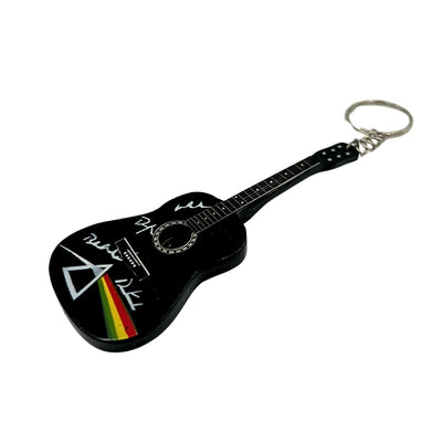 Pink Floyd stílusú, gitár alakú fa kulcstartó - Tribute - DSOM