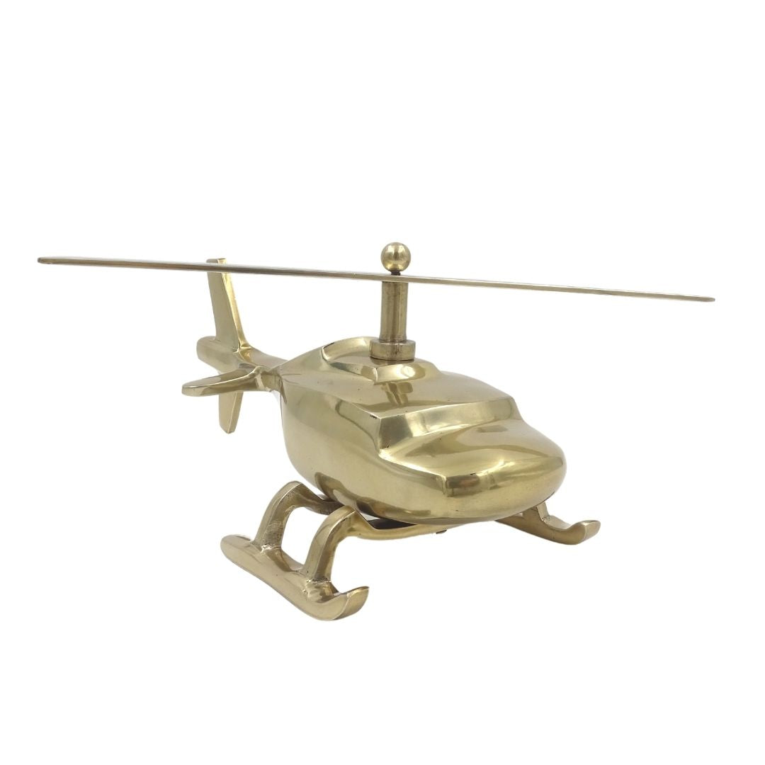 Fém helikoptermodell személyre szabható gravírozással – arany, 32 cm