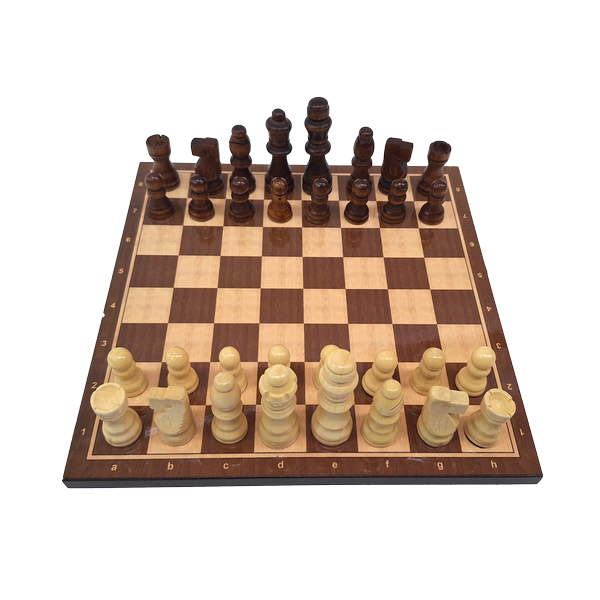 Klasszikus fa sakk 27 x 27 cm személyre szabott gravírozással