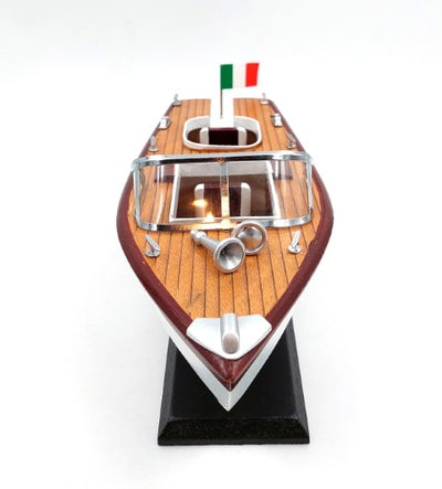 Model motorówki Reeva z drewna 35x11x13 cm