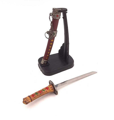 Katana - SW-199 papírvágó kés, személyre szabható gravírozással, ideális ajándék, magassága 18 cm, dekoratív hüvellyel együtt