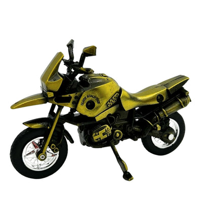 HJ1 fém motorkerékpár-modell sötétzöld színben, gravírozással személyre szabható