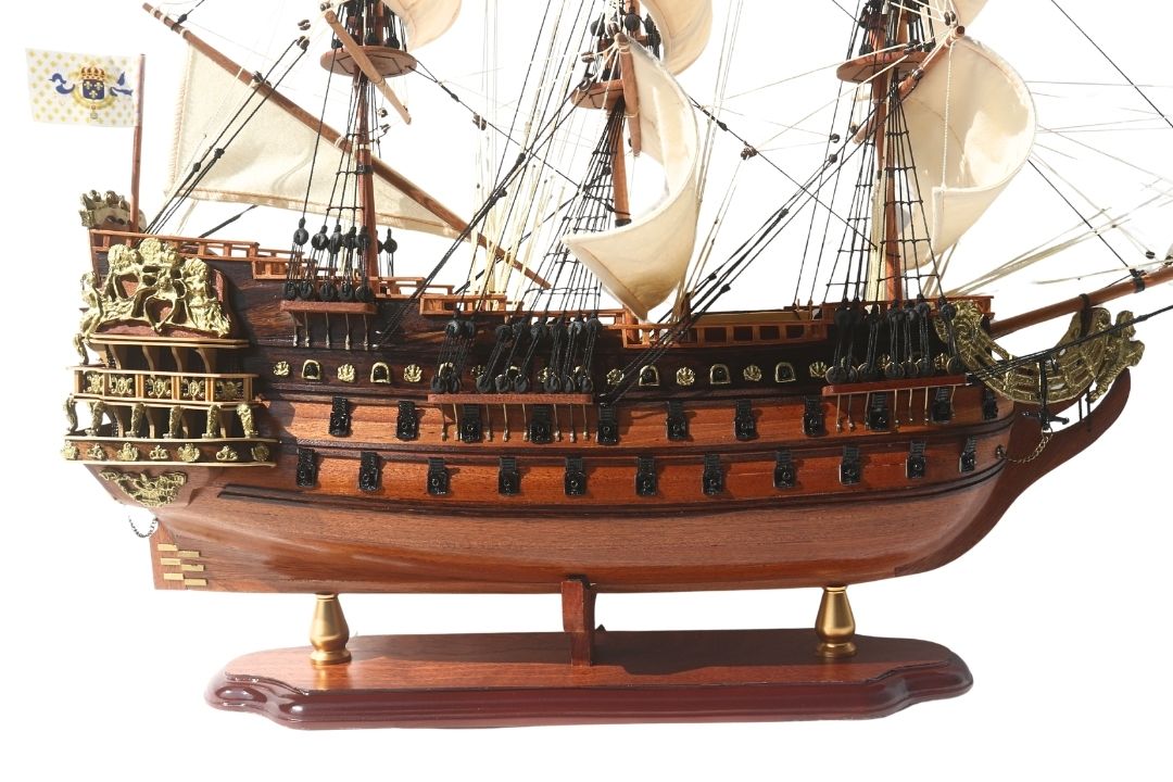 Luksusowy Model Żaglowca Statku Soleil Royal 65cm - SOL6, możliwość personalizacji grawerem