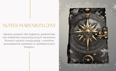 Skórzany Pamiętnik Retro Róża Wiatrów 200 stron z Możliwością Personalizacji Grawerem - Granatowy, Wysokiej Jakości Kozi Skórzany Notatnik na Prezent