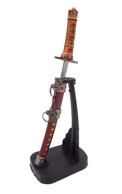 Katana - SW-199 papírvágó kés, személyre szabható gravírozással, ideális ajándék, magassága 18 cm, dekoratív hüvellyel együtt