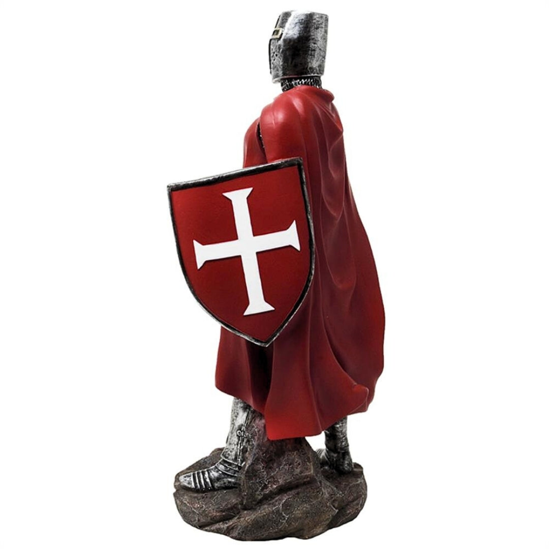 Keresztes lovag figura, 30 cm, polirezinből, gravírozással személyre szabható