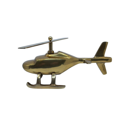 Fém helikoptermodell személyre szabható gravírozással – arany, 32 cm