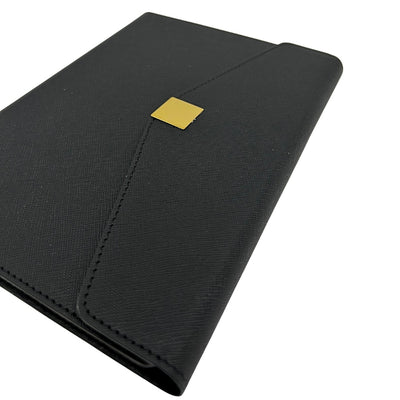 Elegancki Zestaw Prezentowy Premium z Personalizacją – Notes A5 Skórzany, Długopis i Pendrive 16GB w Czarno-Złotym Pudełku