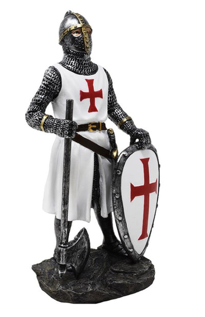 Figurka Rycerza Templariusza 18,5 cm z Polyresinu z możliwością personalizacji grawerem