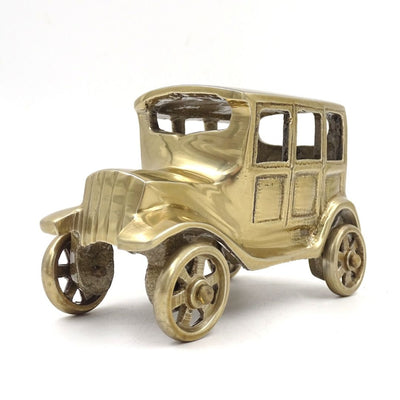 Retro BMW Dixi fém autómodell antik sárgaréz színben, személyre szabható gravírozási lehetőséggel