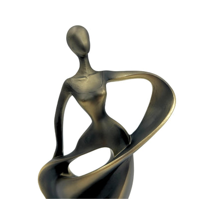 Antik arany táncosnő figura 24cm, személyre szabott gravírozási lehetőséggel