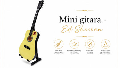 Ed Sheeran 27,5 cm-es mahagóni minigitár személyre szabható gravírozási lehetőséggel