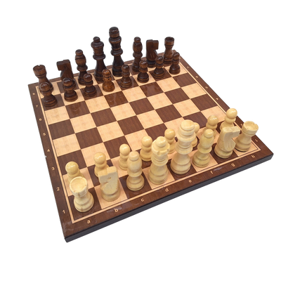 Klasszikus fa sakk 27 x 27 cm személyre szabott gravírozással