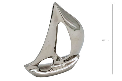 Elegáns ezüstszínű alumínium jacht 12,5 cm, gravírozási lehetőséggel