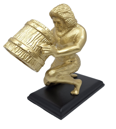 Arany dekoratív Vízöntő figura AQU2, személyre szabható gravírozással, ideális ajándék bármilyen alkalomra, magasság 18 cm, elegáns alumínium kivitel
